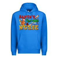 True Royal Santa's Favorite Nurse Premium Hoodie - FaDigitalArtStudio