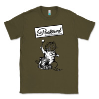 Army Green retro man postcard records Classic Tee - tuanDangUi