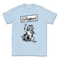 Dusty Blue retro man postcard records Classic Tee - tuanDangUi