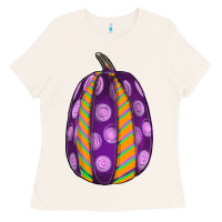 Bone watercolor halloween pumpkin Ladies Tee - RanaPortraitStore