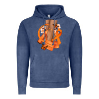 Vintage Denim Kidney Cancer diva orange ribbon Vintage Hoodie - NancyCooperArtShop