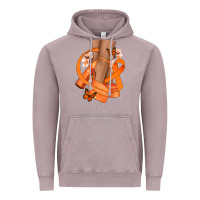 Vintage Zinc Kidney Cancer diva orange ribbon Vintage Hoodie - NancyCooperArtShop