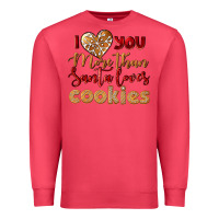 Cardinal i love you more than santa loves cookies Premium Sweatshirt - LillyAllenDesigns