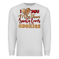 Dove Grey i love you more than santa loves cookies Premium Sweatshirt - LillyAllenDesigns
