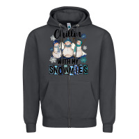 Smoke Chillin With My Snowmies Zipper Hoodie - FaDigitalArtStudio
