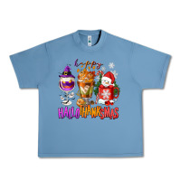 Pebble Blue Happy Hallothanksmas wine glass and coffee Urban Heavy Tee - NancyCooperArtShop