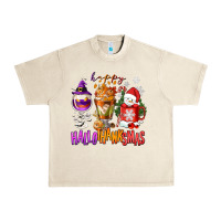 Sandshell Happy Hallothanksmas wine glass and coffee Urban Heavy Tee - NancyCooperArtShop