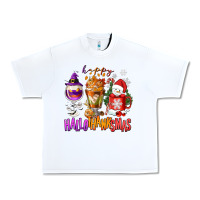 White Happy Hallothanksmas wine glass and coffee Urban Heavy Tee - NancyCooperArtShop