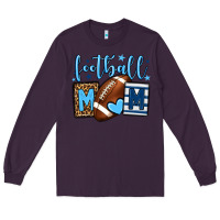 Football Mom Blue Team Color Long Sleeve Tee | Teevron