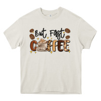 Cream but first coffee Heavy Core Tee - MaliasSmallBusiness