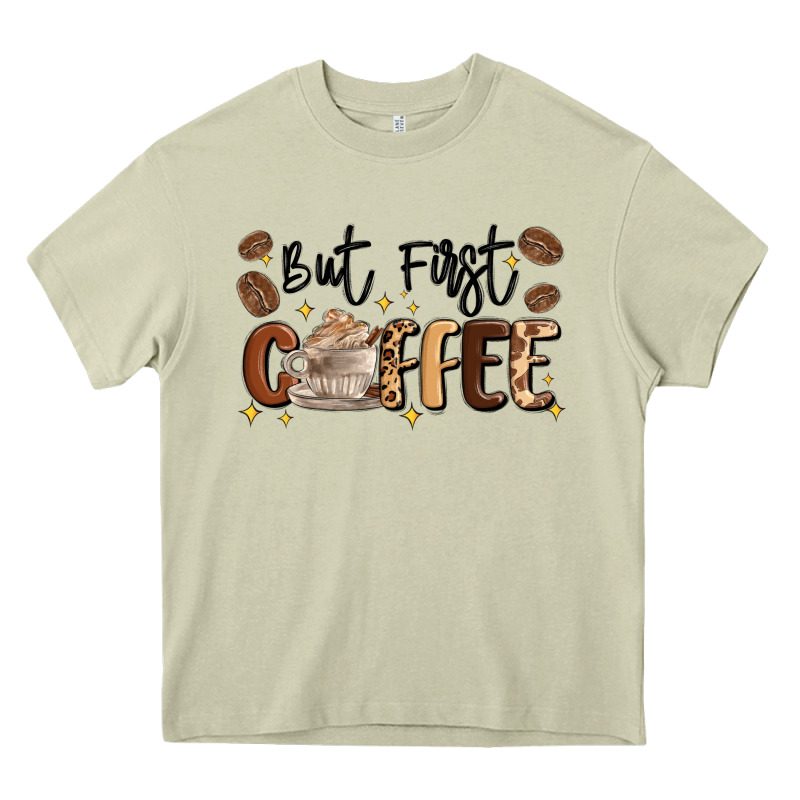 But First Coffee Heavy Core Tee by MaliasSmallBusiness | Teevron