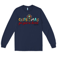 Navy christmas for god so loved john 3 16 Long Sleeve Tee - Jasminsmagicworld