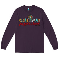 Plum christmas for god so loved john 3 16 Long Sleeve Tee - Jasminsmagicworld
