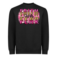 Black Faith over fear  Breast Cancer Awareness Heavyweight Sweatshirt - FaDigitalArtStudio