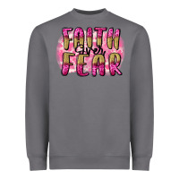 Storm Faith over fear  Breast Cancer Awareness Heavyweight Sweatshirt - FaDigitalArtStudio
