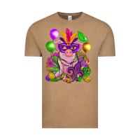Vintage Coffee Mardi Gras pig Vintage Tee - NancyCooperArtShop