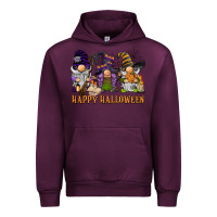 Mauve Wine happy halloween  gnomies Urban Hoodie - BarkalooDesign
