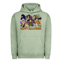 Pigment Oil Green happy halloween  gnomies Urban Hoodie - BarkalooDesign