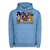 Pigment Pebble Blue happy halloween  gnomies Urban Hoodie - BarkalooDesign