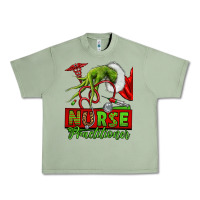 Oil Green Christmas Character Nurse Urban Heavy Tee - NancyCooperArtShop