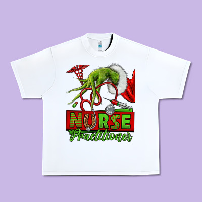 Christmas Character Nurse Urban Heavy Tee Designed By Nancycooperartshop
