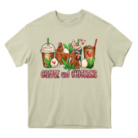 Mossy chicken   coffee cups Heavy Core Tee - MaliasSmallBusiness