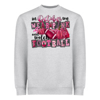 Heather Grey in october we wear pink and watch football Heavyweight Sweatshirt - FaDigitalArtStudio