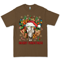 Cacao Merry Christmas With Bull skull Premium Tee - BundleAndBundleShop