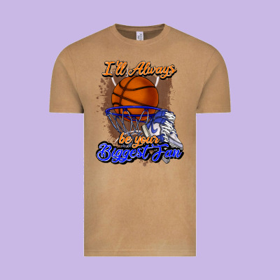 I'll Always Be Your Biggest Fan Basketball Vintage Tee Designed By Nancycooperartshop