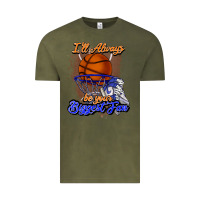 Vintage Olive I'll always be your biggest fan basketball Vintage Tee - NancyCooperArtShop