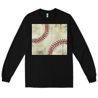 Black dirty baseball pattern Long Sleeve Tee - TumblerDesignByShophia