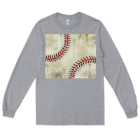 Heather Grey dirty baseball pattern Long Sleeve Tee - TumblerDesignByShophia