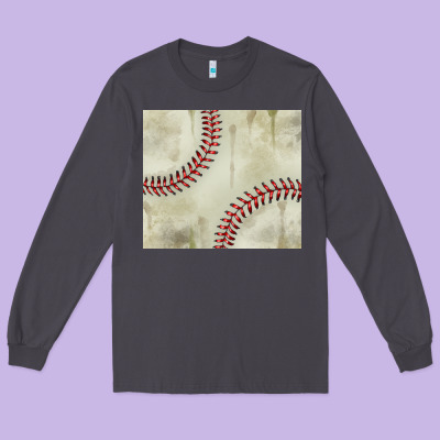 Dirty Baseball Pattern Long Sleeve Tee Designed By Tumblerdesignbyshophia