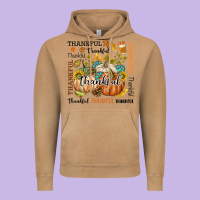 Thankful Vintage Hoodie Designed By Texasbilliewilder