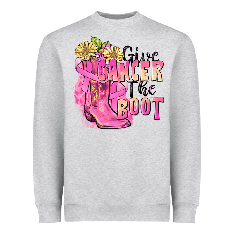Give Cancer The Boot Heavyweight Sweatshirt by FaDigitalArtStudio | Teevron