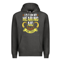 Charcoal Heather hearing aid gift funny deaf awareness t shirt Premium Hoodie - tuanDangUi