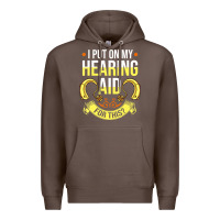 Coffee hearing aid gift funny deaf awareness t shirt Premium Hoodie - tuanDangUi