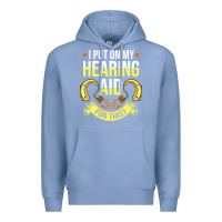 Colony Blue hearing aid gift funny deaf awareness t shirt Premium Hoodie - tuanDangUi