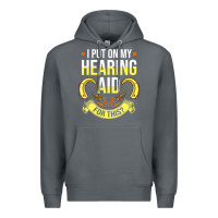 Rock hearing aid gift funny deaf awareness t shirt Premium Hoodie - tuanDangUi