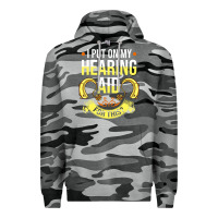 Slate Camo hearing aid gift funny deaf awareness t shirt Premium Hoodie - tuanDangUi