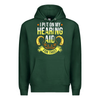 Sports Green hearing aid gift funny deaf awareness t shirt Premium Hoodie - tuanDangUi