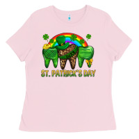 Bubblegum Pink St. Patricks Dental Ladies Tee - BundleAndBundleShop