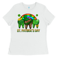 White St. Patricks Dental Ladies Tee - BundleAndBundleShop