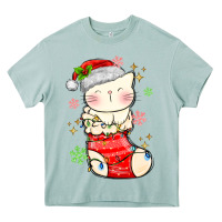 Arona christmas cat in Heavy Core Tee - MaliasSmallBusiness