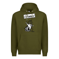 Army Green retro man postcard records Premium Hoodie - tuanDangUi