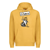 Mustard retro man postcard records Premium Hoodie - tuanDangUi