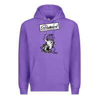 Purple retro man postcard records Premium Hoodie - tuanDangUi