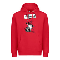 Red retro man postcard records Premium Hoodie - tuanDangUi
