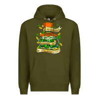Army Green buy me green beer and tell me ı am pretty Premium Hoodie - FaDigitalArtStudio