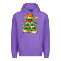 Purple buy me green beer and tell me ı am pretty Premium Hoodie - FaDigitalArtStudio